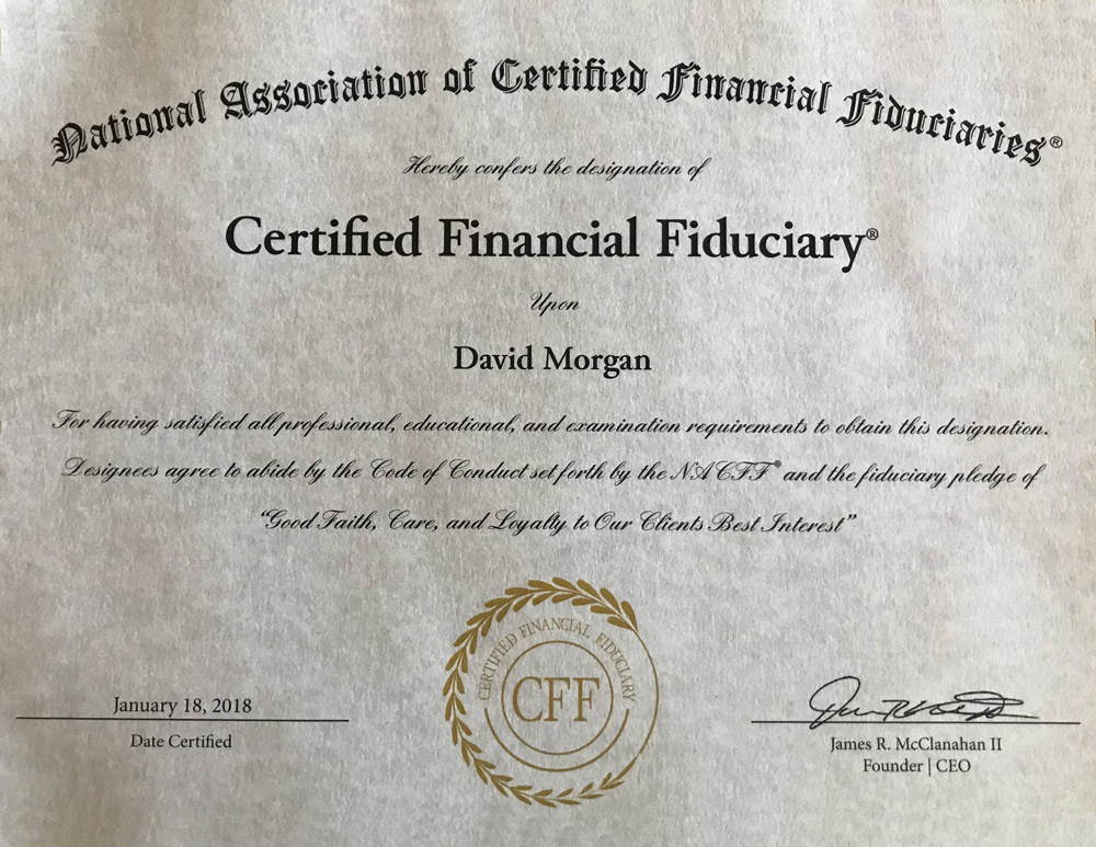 David H. Morgan Certified Financial Fiduciary