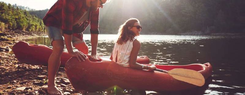 Couple in canoe