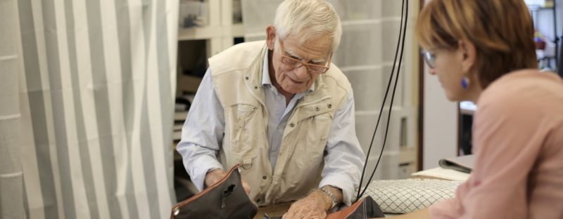 Senior male artisan